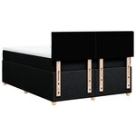 vidaXL Sommier à lattes de lit avec matelas Noir 160x200 cm Tissu
