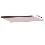 vidaXL Auvent manuel rétractable bordeaux 500x300 cm
