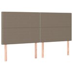 vidaXL Cadre de lit avec tête de lit Taupe 180x200 cm Tissu