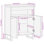 vidaXL Buffet 60x34x75 cm bois de manguier massif