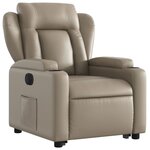 vidaXL Fauteuil inclinable électrique cappuccino similicuir