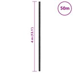 vidaXL Membrane anti-mauvaises herbes noir 4x50 m PP