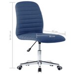 vidaXL Chaises à manger lot de 2 bleu tissu