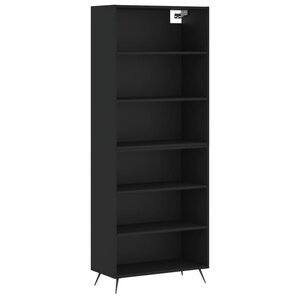vidaXL Buffet noir 69 5x32 5x180 cm bois d'ingénierie