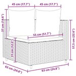 vidaXL Salon de jardin 10 Pièces avec coussins marron résine tressée
