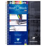 Cahier Bind'O Block 22,5x29,7 160p Q.5x5 cadré 4 couleurs de bandes perfo. 4 t... CLAIREFONTAINE