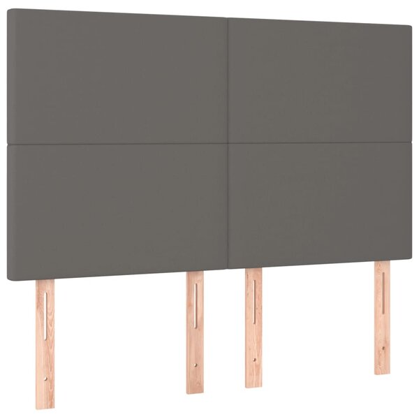 vidaXL Têtes de lit 4 Pièces Gris 72x5x78/88 cm Similicuir