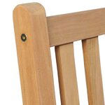vidaXL Chaises de jardin lot de 2 avec coussins bleu royal Teck massif
