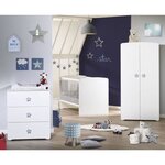 Lit bébé 120 x 60 - 3 positions - Blanc