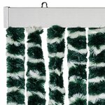 vidaXL Rideau anti-mouches vert et blanc 100x230 cm chenille