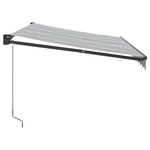 vidaXL Auvent rétractable anthracite et blanc 3 5x2 5m tissu/aluminium