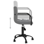 vidaXL Chaises pivotantes à manger lot de 2 gris foncé velours