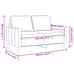 vidaXL Canapé à 2 places Taupe 140 cm Tissu