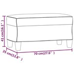 vidaXL Banc Noir 70x35x41 cm Similicuir