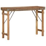 Table Console vidaXL 110x35x76 cm en Bois Massif Récupéré