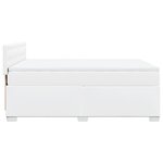 vidaXL Sommier à lattes de lit avec matelas Blanc 160x200cm Similicuir