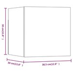 vidaXL Meubles TV muraux 4 Pièces Chêne fumé 30 5x30x30 cm