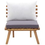 vidaXL Salon de jardin 4 Pièces avec coussins Bois d'acacia solide