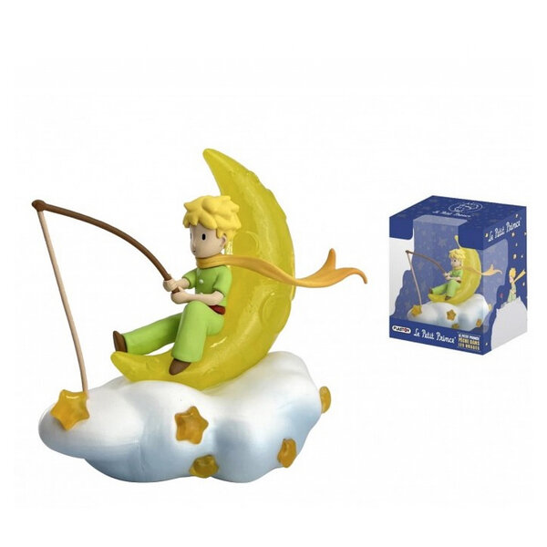 Figurine Décorative Le Petit Prince Pêchant dans les Nuages - Résine Artisanale