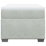 vidaXL Sommier à lattes de lit et matelas Gris clair 100x200cm Velours