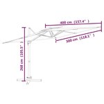 vidaXL Parasol cantilever à double toit Vert 400x300 cm