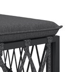 vidaXL Salon de jardin avec coussins 3 Pièces anthracite acier