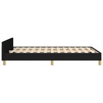 vidaXL Cadre de lit avec tête de lit Noir 120x200 cm Tissu