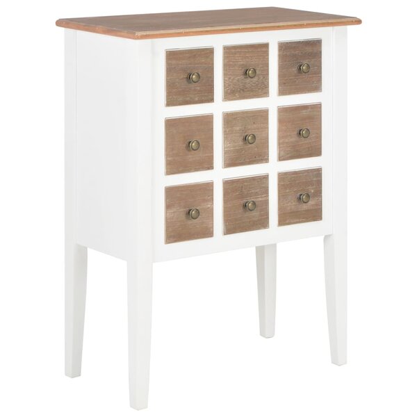 vidaXL Buffet Blanc 54x30x80 cm Bois massif