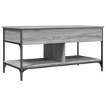 vidaXL Table basse sonoma gris 100x50x50 cm bois d'ingénierie et métal