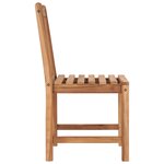 vidaXL Chaises de jardin lot de 2 avec coussins Bois de teck massif