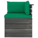 vidaXL Salon palette de jardin 6 Pièces avec coussins Bois de pin massif