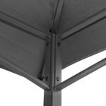 vidaXL Gazebo BBQ et étagères latérales anthracite 240x150x243cm acier