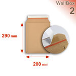 Lot de 500 enveloppes carton wellbox 2 format 215x290 mm