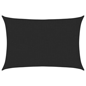 vidaXL Voile d'ombrage 160 g/m² Noir 2x3 m PEHD