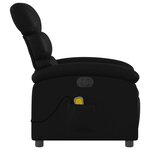 vidaXL Fauteuil de massage inclinable électrique noir similicuir