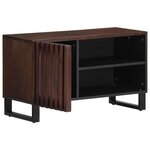 vidaXL Meuble TV marron 80x34x46 cm bois massif de manguier
