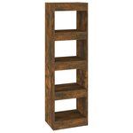 vidaXL Bibliothèque/Séparateur de pièce Chêne fumé 40x30x135 cm