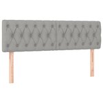 vidaXL Sommier à lattes de lit avec matelas Gris clair 140x200cm Tissu