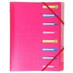 Trieur 3 rabats 8 comp PP Chromaline ,couleurs assorties EXACOMPTA