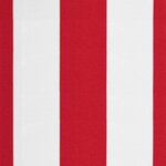 vidaXL Tissu de remplacement de cantonnière d’auvent rouge blanc 4 m