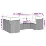 vidaXL Salon de jardin avec coussins 6 Pièces beige résine tressée