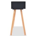 vidaXL Table console Bois de pin massif 80 x 30 x 72 cm Noir
