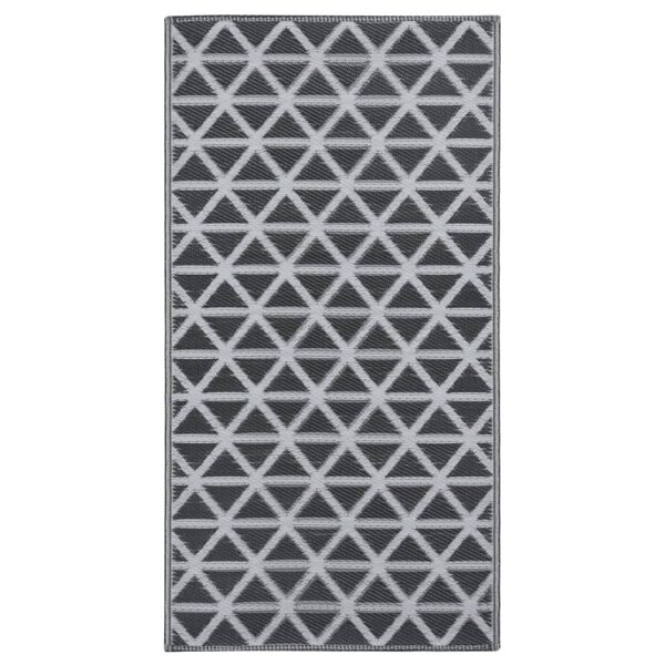 vidaXL Tapis d'extérieur Noir 80x150 cm PP