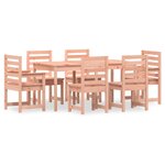 vidaXL Ensemble à manger de jardin 7 Pièces bois massif Douglas