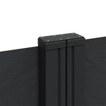 vidaXL Auvent latéral rétractable noir 200x600 cm