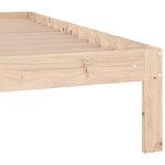 vidaXL Cadre de lit bois massif 135x190 cm double