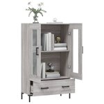 vidaXL Buffet haut sonoma gris 69 5x31x115 cm bois d'ingénierie