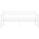 vidaXL Cadre de canapé-lit extensible Blanc Métal 90x200 cm