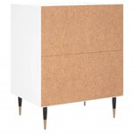 vidaXL Tables de chevet 2 Pièces blanc 40x30x50 cm bois d'ingénierie