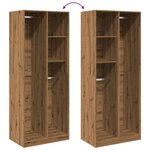 vidaXL Garde-robe chêne artisanal 80x50x200 cm bois d'ingénierie